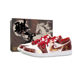 Jordan Air Jordan 1 Drippy Kuldse Hobuse Aasta Kulumiskindel Madal L&otilde;ige Vintage Korvpallijalatsid Meeste Punane 553558-133(Team889-) 46