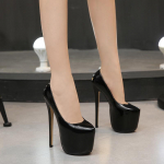 Suurus 35-44 Naised &Uuml;lik&otilde;rged kontsad 18cm Kingad Sisulised 8cm platvormid Kingad Pumbad Pulmapidu Seksikad nahast kontsakingad Zapatos 44