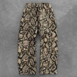 GLYDE Harajuku Uus Y2K Treening&uuml;likond Meestele Hip Hop &Uuml;legabariidilised Hupparid 2-osaline Komplekt Retro Madu Muster Dressipluusid Riided Meestele Streetwear S