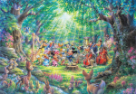 Tenyo mosaiikorkestri metsas sisaldab ja teenus (Valmistatud Jaapanis) 1000-osaline pusle, Disney's (51x73,5 cm), D-1000-045, liim, spaatel, kaart.