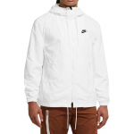 Nike t&auml;ispikkusega tikitud hingav kapuutsiga pikkade varrukatega treenerijakk Meeste jope Valge FB7398-100 L