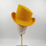 K&otilde;rge servaga h&auml;rrasmehe derby m&uuml;ts fedora maagiline m&uuml;ts meestele ja naistele h&auml;rrasmehe v&auml;rviline kaldservaga m&uuml;ts vildist presidendim&uuml;ts L60CM orange