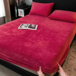 1 tk Elastne madratsikate Soe pl&uuml;&uuml;sist voodilina Sametine voodikate Talvine pehme Pere kaheinimesevoodi Voodipesu 90/120/150/180/200cm 1PC 150x200cm