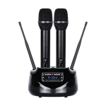 Bluetooth traadita mikrofonid, Laetav UHF juhtmevaba mikrofonis&uuml;steem kodupidudeks, Metallist topeltk&auml;sik mikrofonid koduseks karaokeks, kirikusse, pidudele