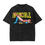 Manga Invincible T-s&auml;rk Allen the Alien Prindiga T-s&auml;rk Pestaud Puuvillane &Uuml;le suuruse T-s&auml;rgid Meestele Naistele R&otilde;ivad L&uuml;hikeste varrukatega T-s&auml;rgid S yellow