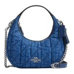 COACH CARMEN 20 Eemaldatava &Otilde;larihmaga Kangast &Otilde;la-Crossbody K&auml;ekott V&auml;ike Naistele Denim Sinine sinine