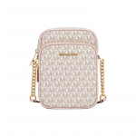 MICHAEL KORS Jet Set Travel Girls 15 Klassikaline Presb&uuml;oopia T&otilde;mblukuga Kaetud L&otilde;uend Crossbody Kott Keskmine Naiste Roosa Blush punane