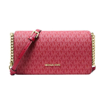 MICHAEL KORS Jet Set Logotr&uuml;kiga Kuldne &Otilde;larihmaga Kaetud L&otilde;uendist Crossbody Kott Tavaline Naiste Vaarika kuld