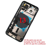 OEM T&auml;ielik Tagakaas iPhone 13 Korpus Aku Keskmine &Scaron;assii Raam Koost Uks Tagumine Flex-kaabliga iPhone 13 jaoks For 13 Pink NO CE black