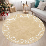 Hariduslik 2D t&auml;hestiku &uuml;mmargune vaip m&auml;ngutuppa, magamistuppa, elutuppa, libisemiskindel pestav p&otilde;randamatt, kodu kaunistav pehme vaip 120cm x 120cm gray