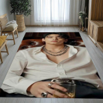 Jeon Jung Kook Kpop B-BTS Elutuba libisemiskindel ala-vaip Pehme vaip magamistuppa Laste m&auml;ngutuppa Diivani, Kodukaunistus Uksematt Kingitus 80x120cm