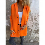 Mood S&uuml;gis Talv Pikkade Varrukatega Naiste Kapuutsiga Jakid &Uuml;hev&auml;rvilised Vabaaja &Uuml;herealised Lahtised Kontorimantlid Pluss Suurus Elegantsed Lihtsad Pikad S&auml;rgid M