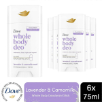 Dove Kogu Keha Deodorantpulk Pikaajalise V&auml;rskuse Lilla ja Kummeliga 75ml, 6 tk