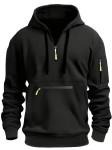 Meeste veekindel mitmetaskuline lukuga kapuutsikas s&uuml;gis/talveks, vabaaja spordiks. XXXL must
