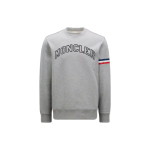 Moncler KevadSuvi23 Logoga Plaaster Triibuline Pullover &Uuml;mmarguse Kaelusega Huppar Meeste huppari Hall I10918G00005899WC984 XL gray
