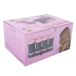 8 tk 35 mm kuumutusega juukserullide komplekt Kiire kuumenemine P&uuml;sivad lokid Elektrilised kuumad rullid juuste kujundamiseks pink