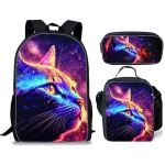 Laste Kassiteemalised Koolikoti Komplekt Klassidele 5-6 Veekindel 3-osaline Komplekt: Ristkehakott Pinal 17-inch Backpack black