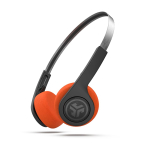 JLab Rewind2 Retro Traadita Bluetooth K&otilde;rvaklapid Peal-kandev Disain Must/Oranž 20-tunnine Esitus Aeg Sisseehitatud Mikrofon USB-C Laadimine