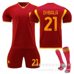 2023-24 Rooma kodus&auml;rk nr 21 Dybala nr 90 Lukaku nr 9 Abraham Jalgpallis&auml;rgi komplekt Spordir&otilde;ivad 2XL