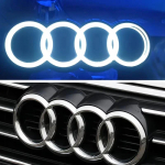 Audi Auto LED Esiv&otilde;re 4-R&otilde;ngaga Logo Valgus Staatiline Valge Valgus 249 273 285mm AUDI A3 A4 A5 A6 A7 A8 S4 S5 S6 S7 Q3 Q5 Q7 TT jaoks 285mm