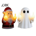 Halloweeni seina kaunistus Kummitus Keskmine s&otilde;rm Helendav &ouml;&ouml;lamp, Naljakas LED-paigaldatud skulptuur-lamp, Armas &otilde;udne lauapealne kaunistus magamistuppa esikusse 2pcs