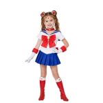 Sailor Moon Veej&auml;&auml;kuu J&auml;nes Kost&uuml;&uuml;m Halloweeni Laste Meremehe Kost&uuml;&uuml;m Cosplay Kost&uuml;&uuml;m 130 blue