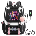 KPop Deemonik&uuml;tid Saja Poisid Seljakotid Teismeliste Seljakotid Hip Hop Gooti Koolikott Seljakotid 15.6inch