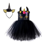 Halloweeni Laste Loom Kass Cosplay T&uuml;drukute Kost&uuml;&uuml;m Litritega Nailonv&otilde;rk T&uuml;llkleit Peaehe Saba Laste S&uuml;nnip&auml;evapeo Kost&uuml;&uuml;mid 10T black