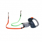 Kahe veoj&otilde;uga k&ouml;ied &uuml;hes disainis Auto teleskoop-kutsika ja lemmiklooma jalutusrihm hall