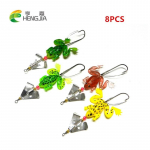 HENGJIA 11,5 cm/6,2 g konnap&uuml;&uuml;gis&ouml;&ouml;dad lusikaga 8 tk/partii haugi lantide kalastustarbed 8pc