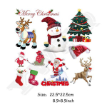 J&otilde;ulustiilis kleebised Festivali disain pestav DIY k&auml;sitsi valmistatud parches Multikas m&uuml;rgivaba dekoorplaaster