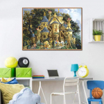 5D Teemantmaal Ristpistes Scenic Teemanttikandid Mosaiik Euroopa Kodukaunistus 20X30CM