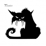 Festivali esemed Halloweeni musta kassi veekindel seinakleebis DIY koduukse magamistoa kleebis kaunistab S must