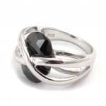 Bague Argent 'Chlo&eacute;' Noir 52 must
