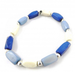 Les Tr&eacute;sors De Lily [H3068] - Bracelet Cr&eacute;ateur 'Kilimanjaro' bleu beige sinine