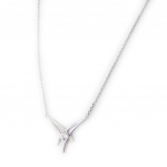 Les Tr&eacute;sors De Lily [I1151] - h&otilde;bedane kaelakee 'Scarlett' h&otilde;bevalge (roodiumiga kaetud) - 30x20 mm valge