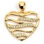 Les Tr&eacute;sors De Lily [L4383] - Pendentif Plaqu&eacute; Or 'Love' blanc dor&eacute; - 20x20 mm kuld