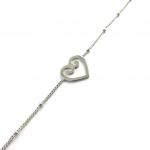 Les Tr&eacute;sors De Lily [M8802] - Bracelet Acier 'Love' argent&eacute; h&otilde;be