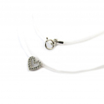 Les Tr&eacute;sors De Lily [N6809] &ndash; h&otilde;bedane kaelakee  Love  valge (roodiumiga kaetud) h&otilde;be
