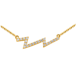 Altesse [P0568] &ndash; valge kullaga 'Eclairs' kullatud kaelakee kuld