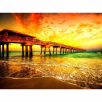 5D Teemantmaal Maastik Rannasild Ristpistes Teemantmosaiik Kodumaalid K&auml;sit&ouml;&ouml; 20X30CM