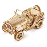 3D-puzzle, mehaaniline puidust ehituskomplekt, kokkupandav m&auml;nguasi, kingitus lastele t&auml;iskasvanud MC701 Army Jeep