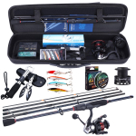 &Otilde;ngeritva ja -rulli komplekt koos 5-osalise &otilde;ngeritva ja 13+1BB heiterulliga karpkalap&uuml;&uuml;givahendite jaoks 2.4m&3000