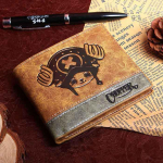 Multifilm Anime &Otilde;pilase rahakott &uuml;hes t&uuml;kis chopper Cool Brown Billfold PU rahakotid vabaaja nahast rahakotid Monkey D Luffy kott