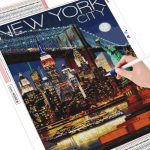 Full Drill Teemantmaal New York City Pilt kivist teemanttikandist Maastiku ristpistes Kodukaunistus Full Round 20X30CM