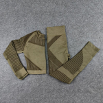 Joogakomplekt Nessaj 2 tk &otilde;mblusteta &uuml;likonnad Seksikas &otilde;&otilde;nsa v&otilde;rguga hingav naiste j&otilde;usaalikomplektid Push Up &uuml;likond L armee roheline v&auml;rv