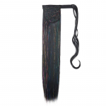 Naiste pikk sirge hobusesaba parukas juuksepikendus Glitter s&auml;delev vale hobusesaba s&uuml;nteetilisest kiust juuksel&otilde;ike pidu igap&auml;evane kasutamine