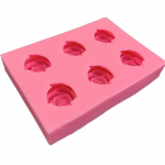 6 roosikujulist silikoonvormi lilled, meisterdage k&auml;sitsi k&uuml;psetatud fondant-koogivormi tilk-liimvorm