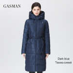 GASMAN 2021 naiste talvejoped Fashion Long Brand sulejope naiste v&ouml;&ouml; Suur tasku kapuutsiga soe &uuml;leriiete naiste mantel 17128 M tumesinine v&auml;rv
