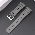 16 mm silikoonist kellarihm Casio jaoks DW-6900/GW-M5610/DW-5600E Pehme TPU v&auml;rviline kellarihm must randmepaela asendusk&auml;ev&otilde;ru Silver Buckle